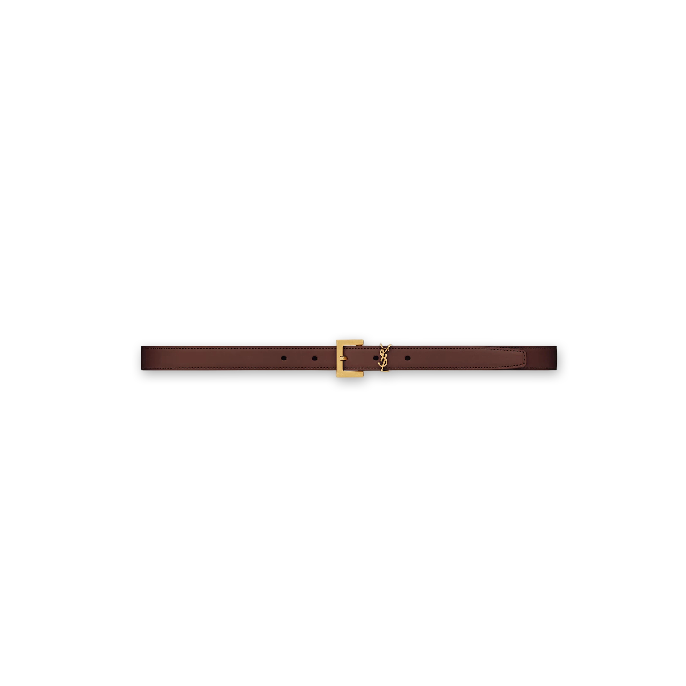 YSL CASSANDRE THIN BELT IN SMOOTH LEATHER 554465BOO0W6892